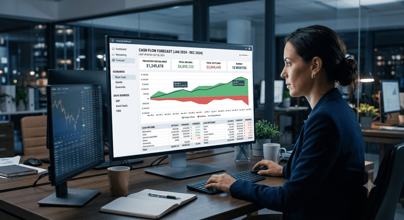 Cash flow forecasting software by Wavenest