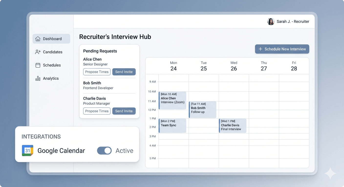 Interview Scheduling Software with Google Calendar Integration by Wavenest